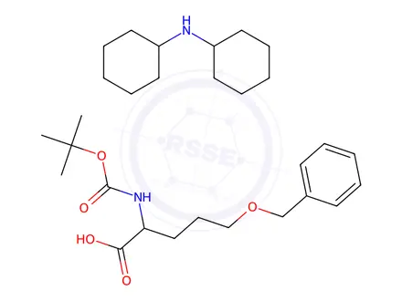Chemical structure of Boc-Nva(5-OBzl)-OH DCHA