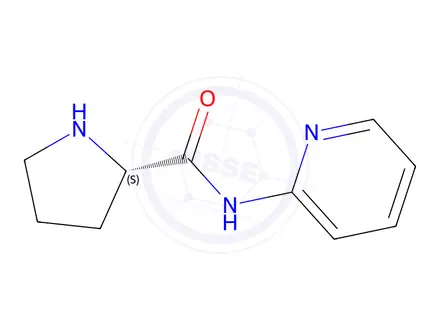 Chemical structure of (S)-N-(pyridin-2-yl)pyrrolidine-2-carboxamide dihydrochloride