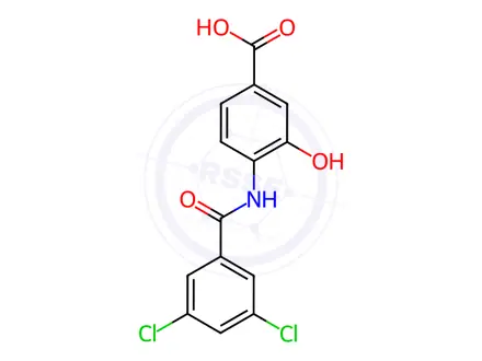 Chemical structure of Tafamidis Impurity 3