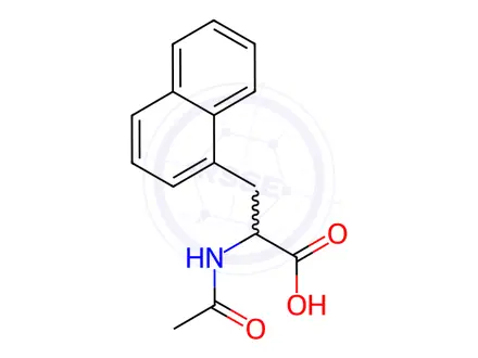 Chemical structure of 1-Naphthalenepropanoic acid, α-(acetylamino)-