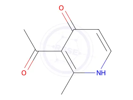 Chemical structure of 4(1H)-Pyridinone, 3-acetyl-2-methyl-(9CI)