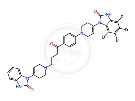Chemical structure of 4-Desfluoro-4-[4-(2-Oxo-2,3-dihydro-1H-benzimidazol-1-yl)-3,6-dihydropyridin-1(2H)-yl] Droperidol-d4