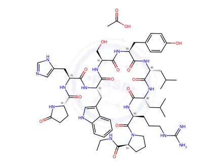 Chemical structure of Leuprorelin EP Impurity H Acetate