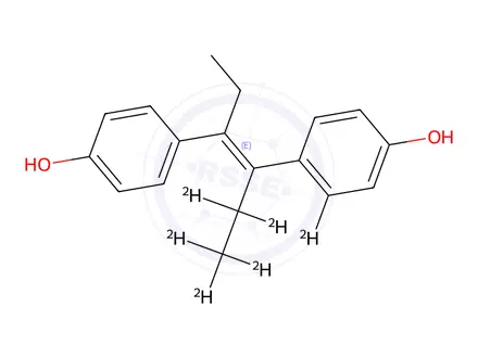 Chemical structure of Diethylstilbestrol-d6