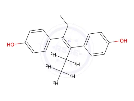 Chemical structure of Diethylstilbestrol-d5