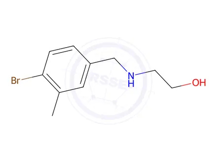 Chemical structure of 2-((4-Bromo-3-methylbenzyl)amino)ethan-1-ol