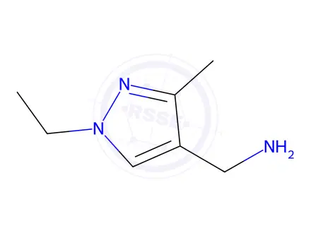 Chemical structure of (1-ethyl-3-methyl-1H-pyrazol-4-yl)methylamine