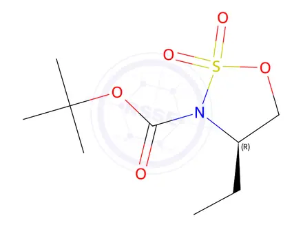 Chemical structure of (R)-tert-Butyl 4-Ethyl-1,2,3-oxathiazolidine-3-carboxylate 2,2-Dioxide