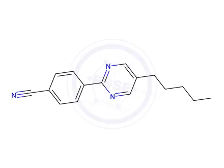 Chemical structure of 2-(4-CYANOPHENYL)-5-N-PENTYLPYRIMIDINE