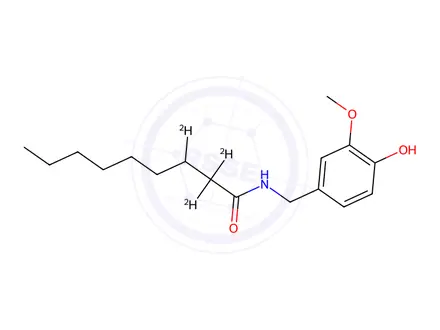 Chemical structure of N-Vanillylnonanamide-d3