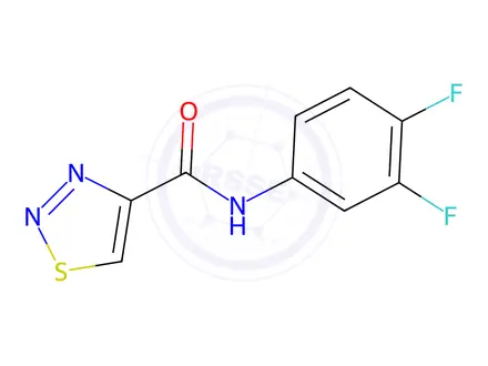 Chemical structure of N-(3,4-difluorophenyl)-1,2,3-thiadiazole-4-carboxamide