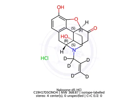 Chemical structure of Naloxone-d5 HCl