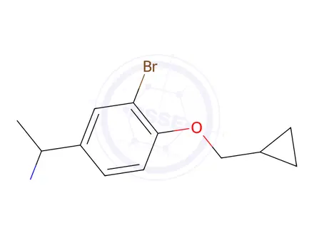 Chemical structure of 1-(3-Bromo-4-cyclopropylmethoxyphenyl)-ethylamine