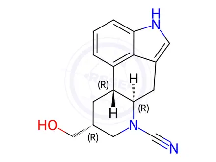 Chemical structure of 8β-Hydroxymethyl-6-cyanoergoline
