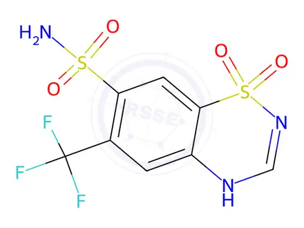Chemical structure of Bendroflumethiazide Impurity 7 (Flumethiazide)