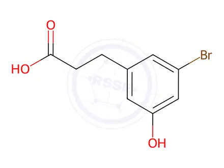 Chemical structure of 3-(3-Bromo-5-hydroxyphenyl)propanoic acid