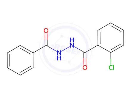 Chemical structure of N'-benzoyl-2-chlorobenzohydrazide
