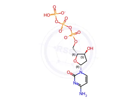 Chemical structure of 2'-Deoxycytidine-5'-triphosphate trisodium salt