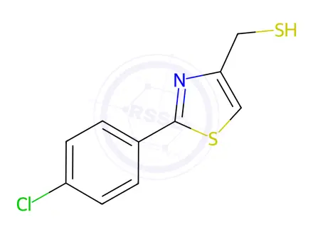 Chemical structure of 2-(4-Chlorophenyl)-4-thiazolemethanethiol