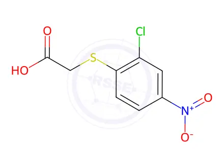 Chemical structure of 2-[(2-Chloro-4-nitrophenyl)sulfanyl]acetic acid