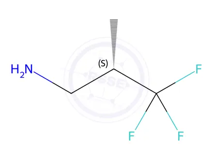 Chemical structure of (2S)-3,3,3-trifluoro-2-methylpropan-1-amine
