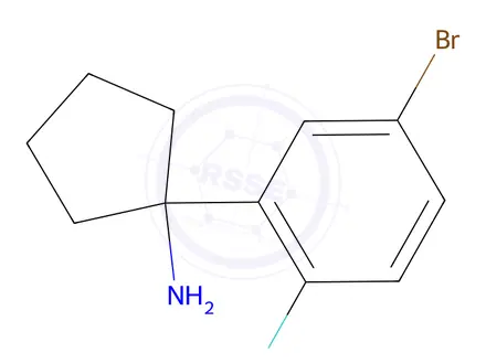 Chemical structure of 1-(5-Bromo-2-fluorophenyl)cyclopentanamine