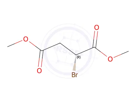 Chemical structure of Butanedioic acid, bromo-, dimethyl ester, (R)-
