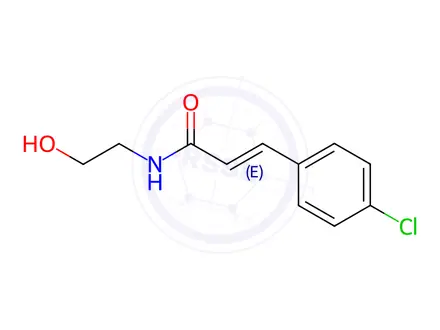 Chemical structure of 3-(4-Chlorophenyl)-N-(2-hydroxyethyl)propenamide