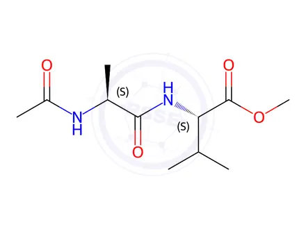 Chemical structure of L-Valine, N-acetyl-L-alanyl-, methyl ester (9CI)