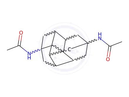 Chemical structure of N,N'-(Octahydro-2,8,4,6-(epibutane[1,2,3,4]tetrayl)naphthalene-2,6-diyl)diacetamide