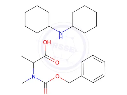 Chemical structure of Z-N-Me-DL-Ala-OH·DCHA