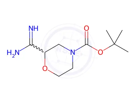 Chemical structure of tert-Butyl 2-carbamimidoylmorpholine-4-carboxylate