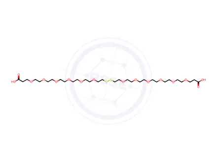 Chemical structure of Bis-(PEG6-acid)-SS
