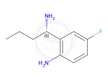 Chemical structure of 2-((1S)-1-AMINOBUTYL)-4-FLUOROPHENYLAMINE