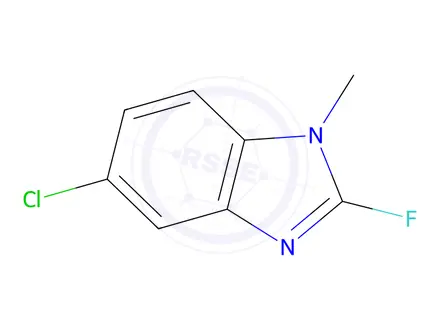 Chemical structure of 5-chloro-2-fluoro-1-methyl-1H-1,3-benzodiazole
