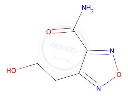 Chemical structure of 4-(2-Hydroxyethyl)-1,2,5-oxadiazole-3-carboxamide