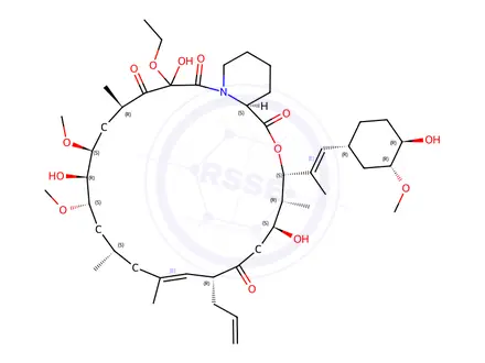 Chemical structure of (3S,4R,5S,8R,12S,14S,15R,16S,18R,26aS,E)-8-allyl-20-ethoxy-5,15,20-trihydroxy-3-((E)-1-((1R,3R,4R)-4-hydroxy-3-methoxycyclohexyl)prop-1-en-2-yl)-14,16-dimethoxy-4,10,12,18-tetramethyl-3,4,5,6,11,12,13,14,15,16,17,18,24,25,26,26a-hexadecahydro-1H-pyrido[2,1-c][1,4]oxaazacyclotricosine-1,7,19,21(8H,20H,23H)-tetraone