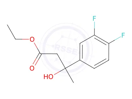 Chemical structure of Ethyl 3-(3,4-difluorophenyl)-3-hydroxybutanoate
