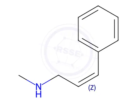 Chemical structure of (Z)-N-Methyl-3-Phenylprop-2-En-1-Amine