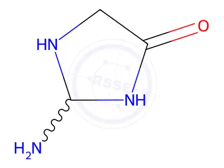 Chemical structure of 4-Imidazolidinone,2-amino-(9CI)