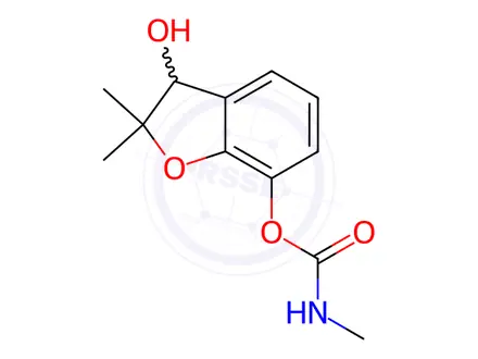 Chemical structure of Carbofuran-3-hydroxy