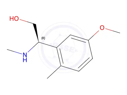 Chemical structure of (R)-2-(5-methoxy-2-methylphenyl)-2-(methylamino)ethan-1-ol