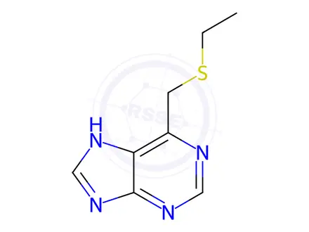 Chemical structure of 6-(ethylsulfanylmethyl)-5H-purine