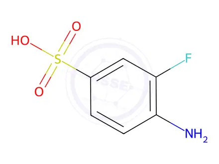 Chemical structure of Benzenesulfonic acid, 4-amino-3-fluoro-