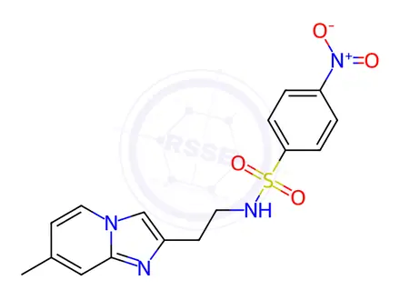 Chemical structure of N-(2-(7-Methylimidazo[1,2-a]pyridin-2-yl)ethyl)-4-nitrobenzenesulfonamide