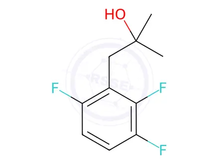 Chemical structure of 2-methyl-1-(2,3,6-trifluorophenyl)propan-2-ol