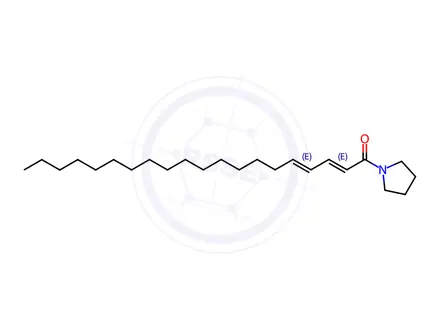Chemical structure of 1-[(2E,4E)-1-Oxo-2,4-icosadienyl]pyrrolidine