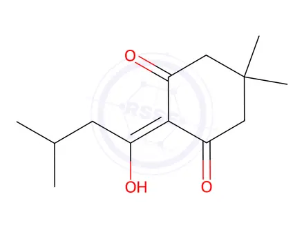 Chemical structure of 2-(3-Methylbutyryl)-5,5-dimethyl-1,3-cyclohexandione