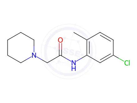 Chemical structure of N-(5-Chloro-2-methylphenyl)-2-(piperidin-1-yl)acetamide
