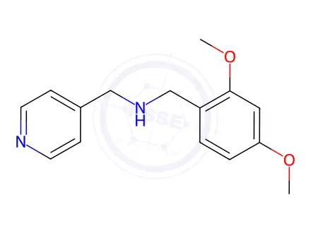 Chemical structure of N-(2,4-dimethoxybenzyl)-1-(pyridin-4-yl)methanamine